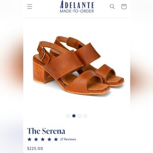 Adelante Custom Made Brown Leather Women's Sandals - 8.5 Narrow